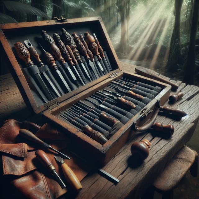 Image of Antique Woodcarver's Set