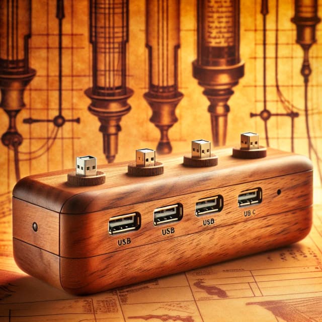 Image of Vintage USB Hub with USB-C Port