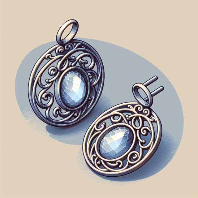 Image of Mystical Moonstone Handcrafted Earrings